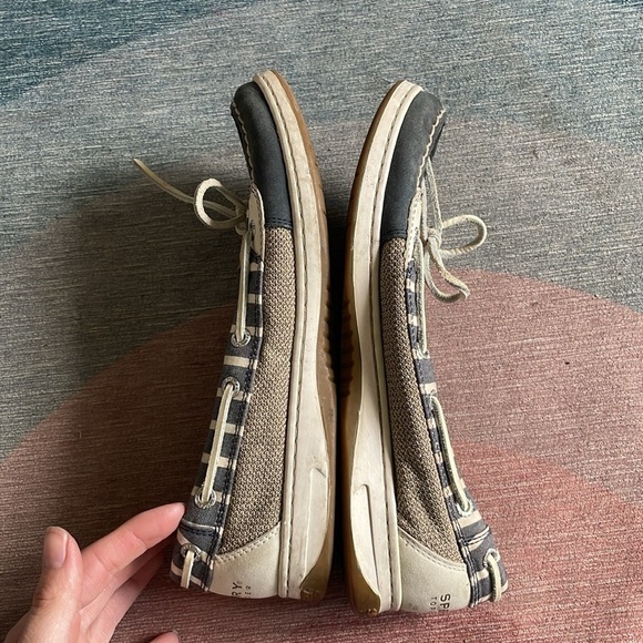 Sperry Nautical Gray Moccasin-Style Boat Shoes with Rawhide Laces - Picture 8 of 13